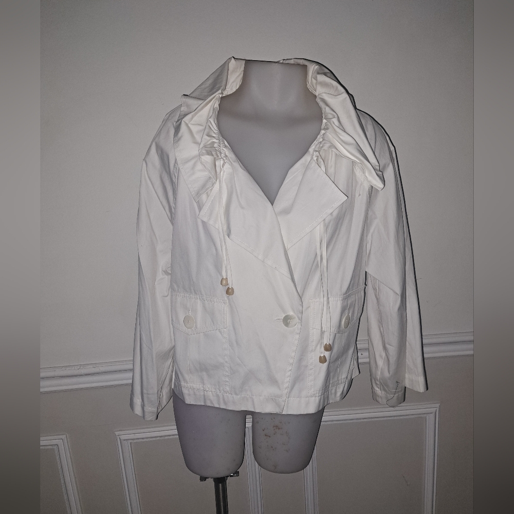 Women's White Double-Breasted Jacket VALENTINO Size 8